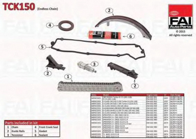 FAI AUTOPARTS tck150 -  Комплект цепи привода распредвала